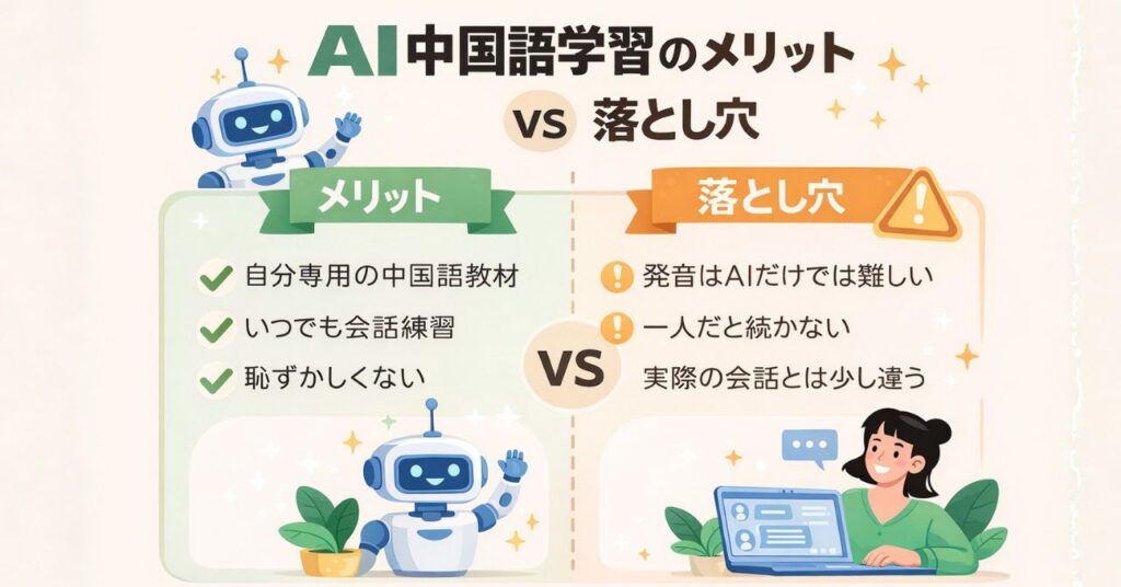 AI中国語学習の落とし穴